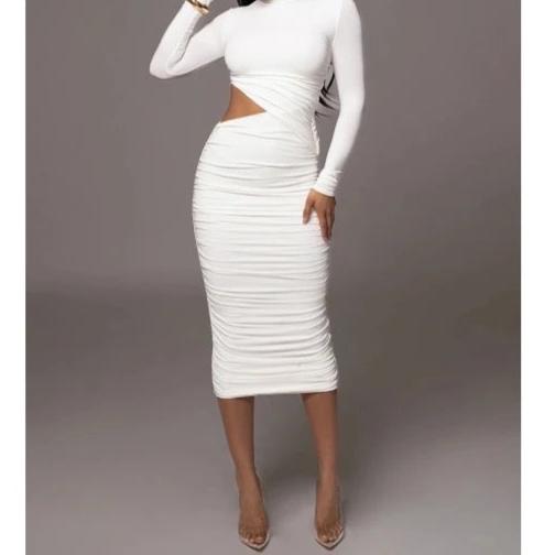 Lacey Cut Out Bodycon Midi Dress
