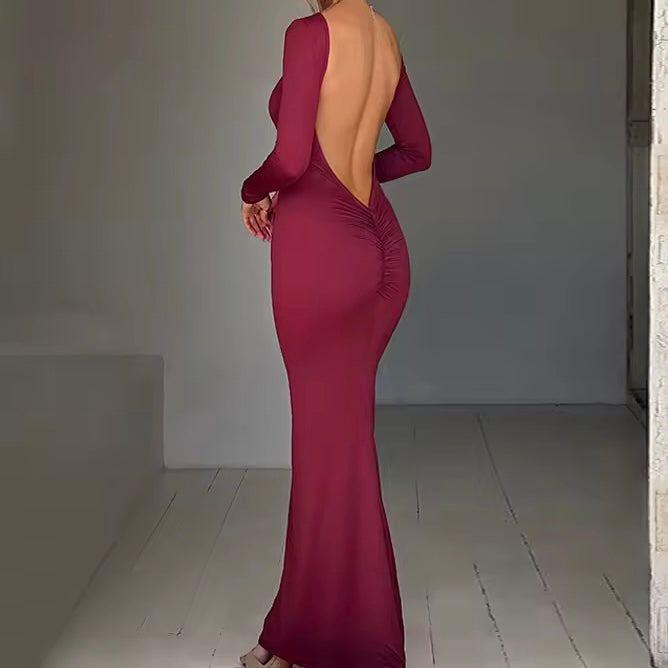 Lainey Bodycon Backless Maxi Dress
