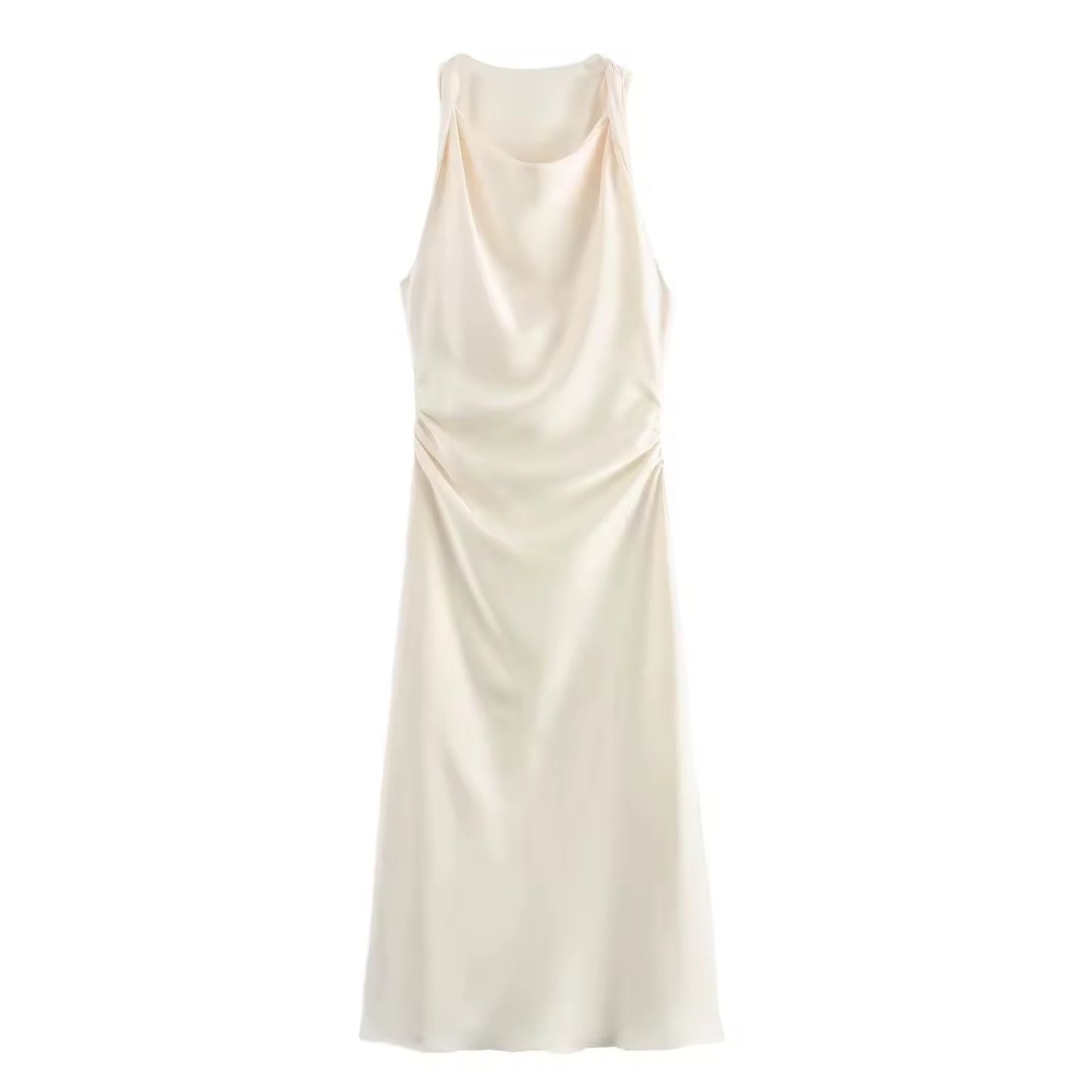 Oakley A Line Satin Midi Dress