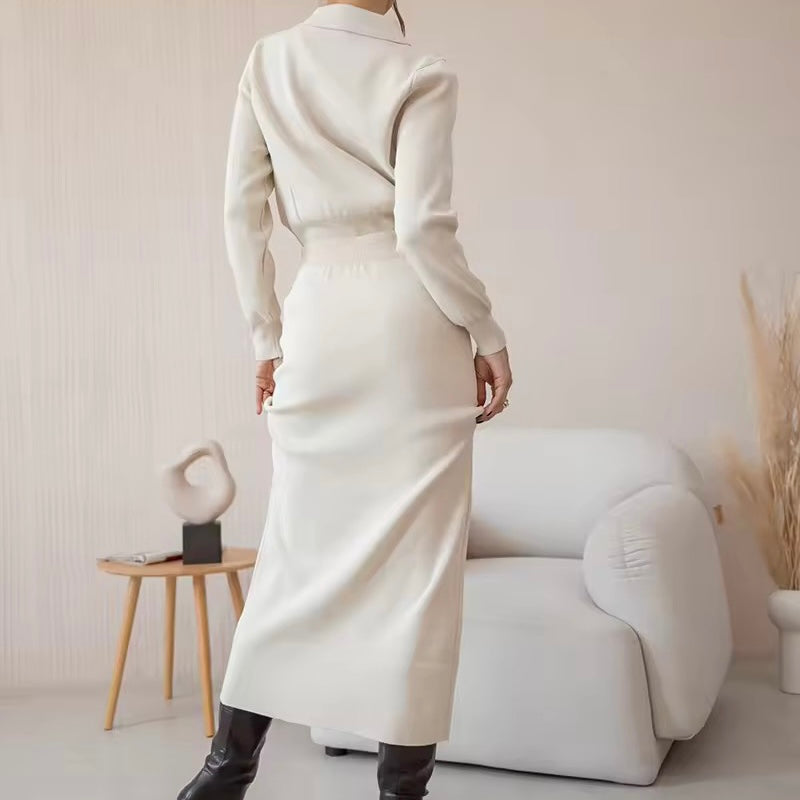 Lucille Elegant Knitted Skirt & Top Set