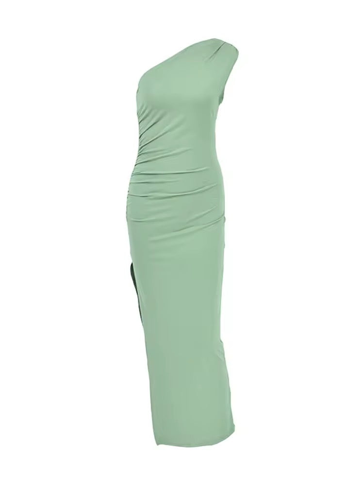 Phoebe Bodycon Slinky Maxi Slit Dress