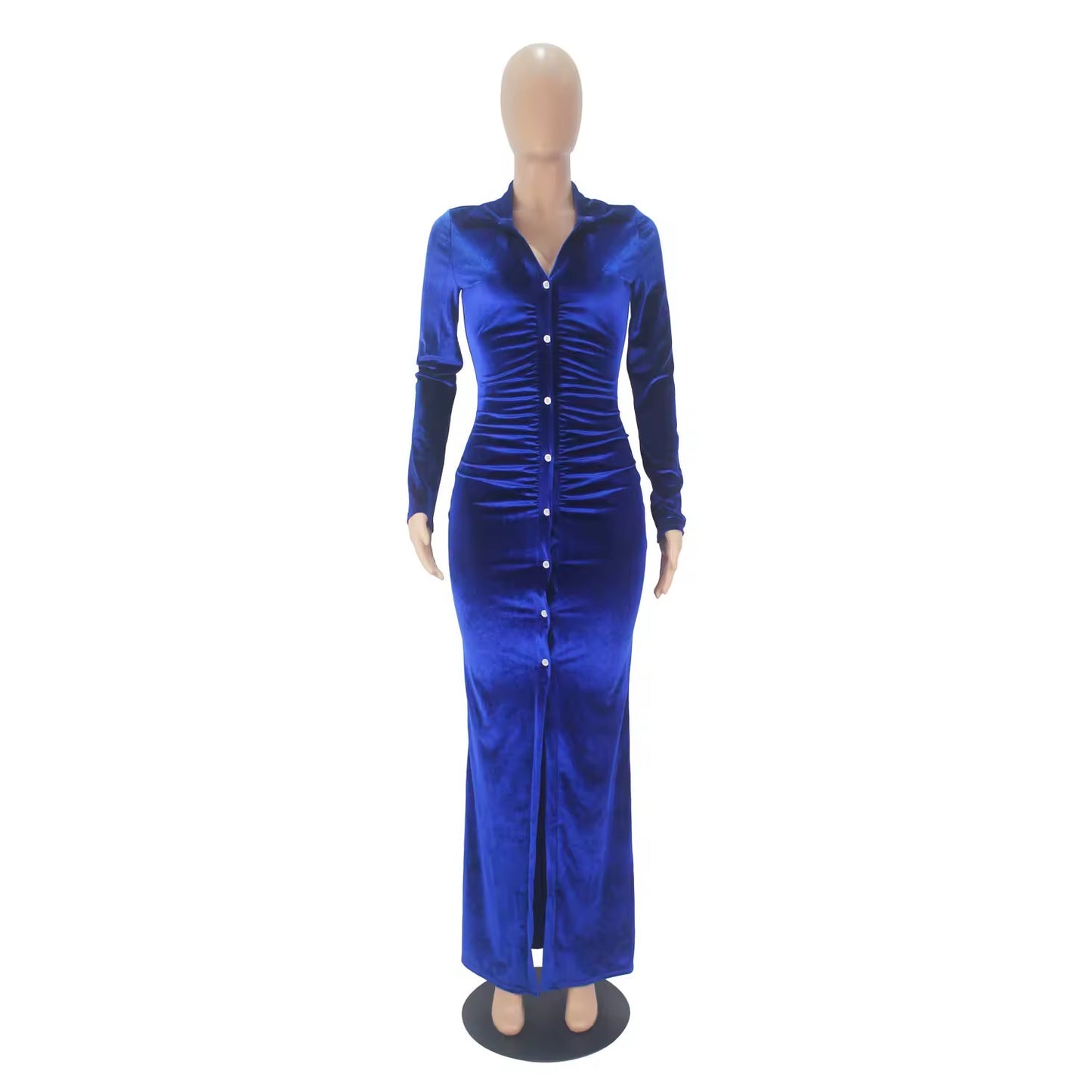 Penelope Soft Velvet Bodycon Maxi Dress