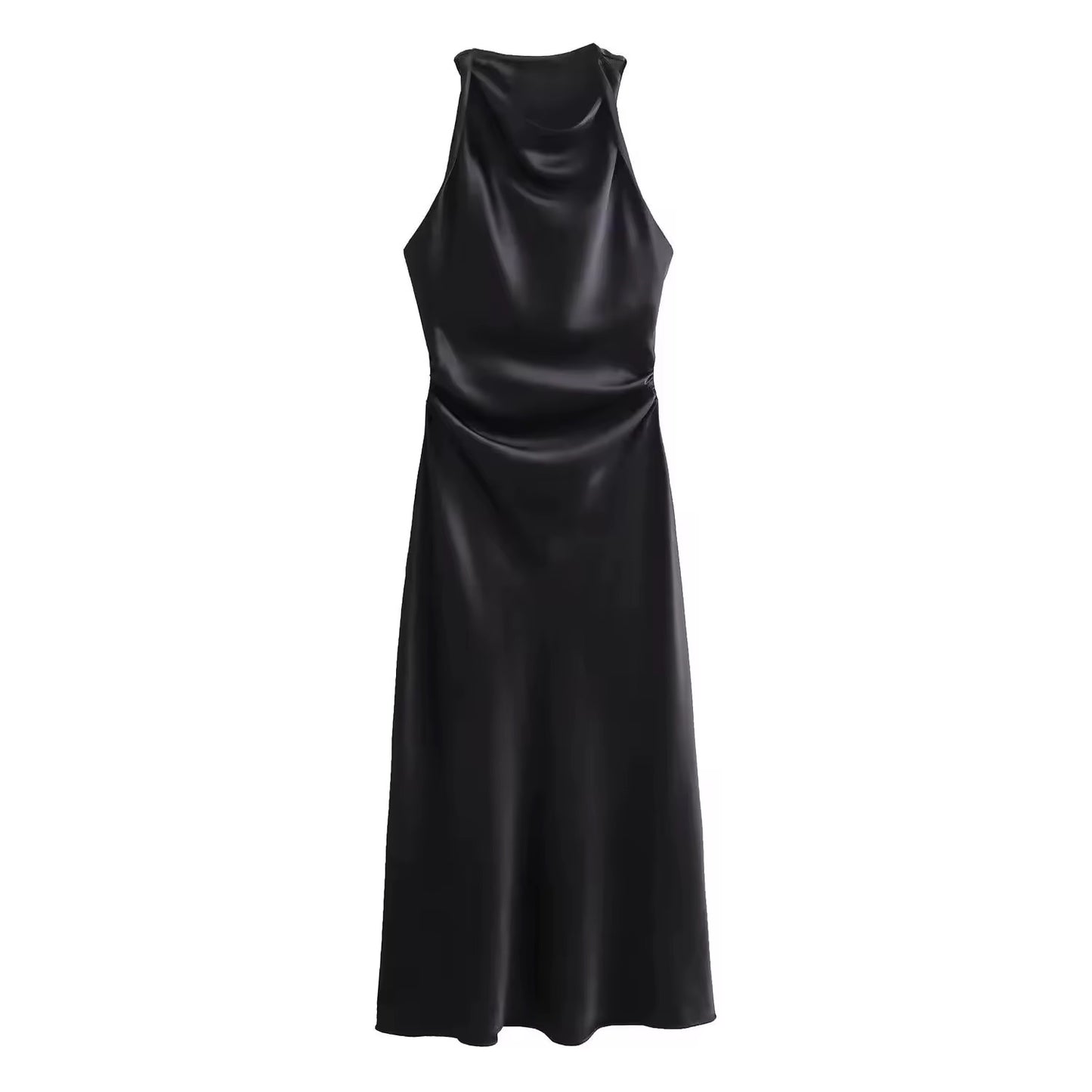 Oakley A Line Satin Midi Dress