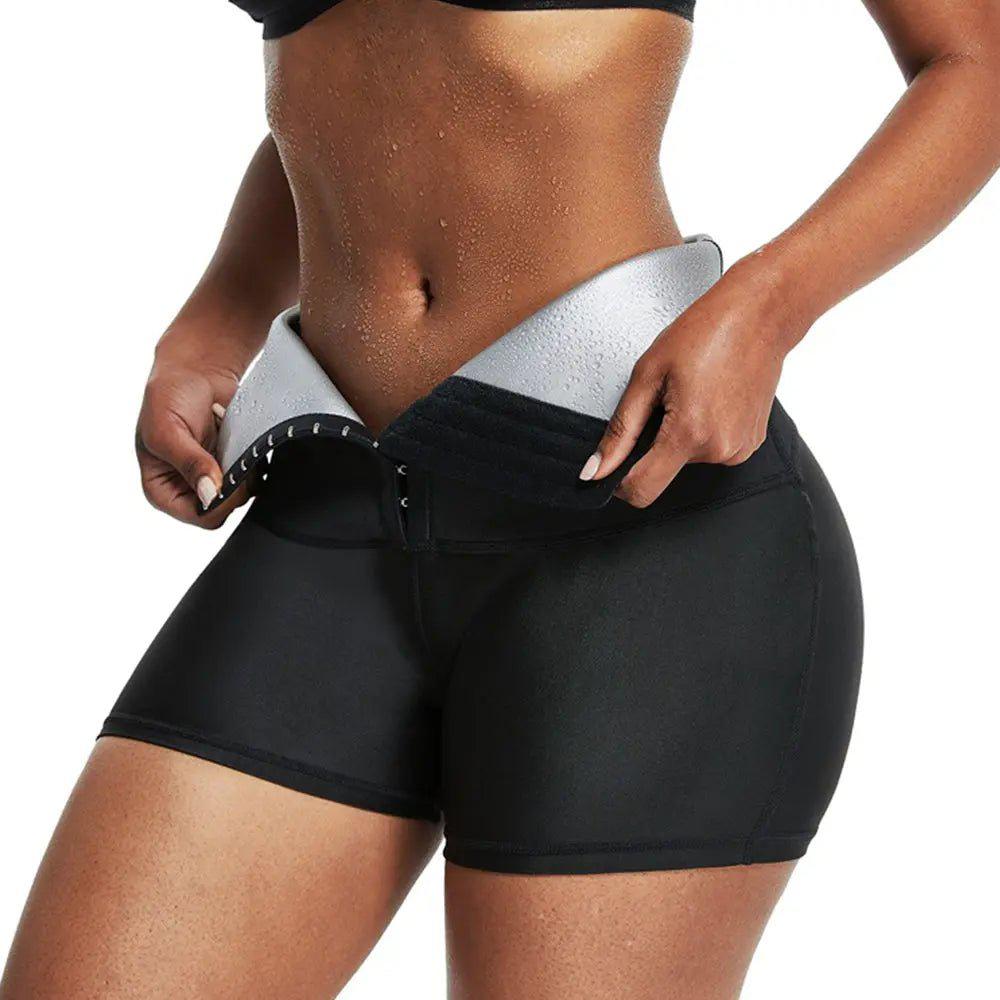 Phoebe Thermo Sauna Compressing Short Leggings With Hooks - House Of Reese