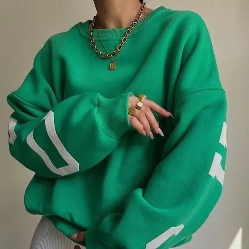 Vivienne Cool Letter Print Sweatshirt - House Of Reese