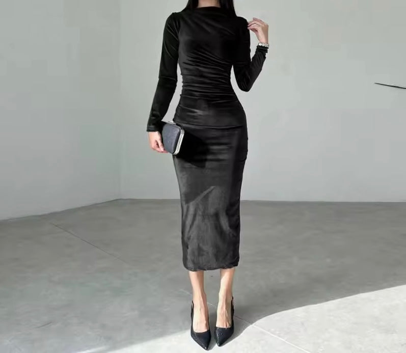 Blakely Velvet Bodycon Midi Dress