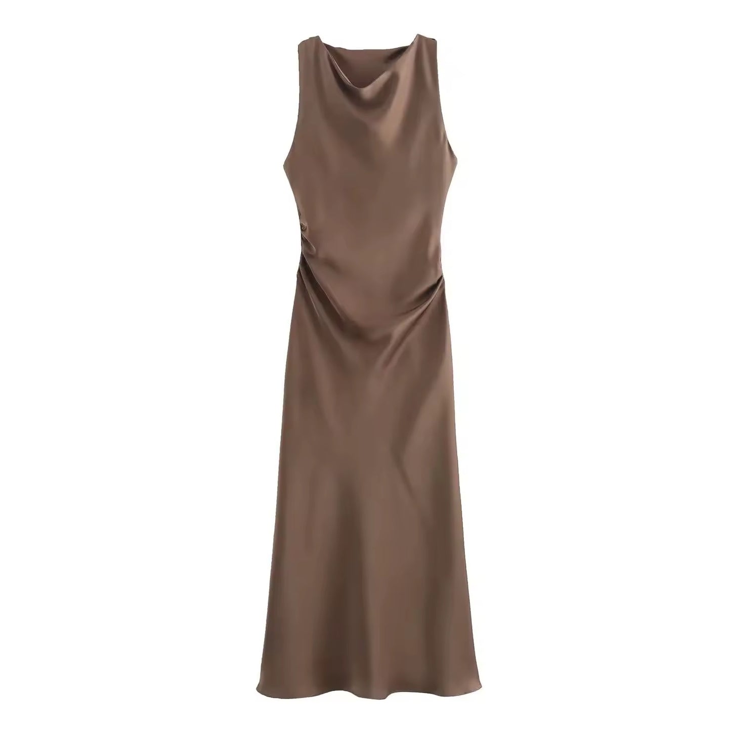 Oakley A Line Satin Midi Dress