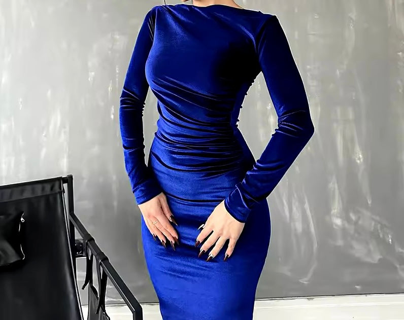 Blakely Velvet Bodycon Midi Dress