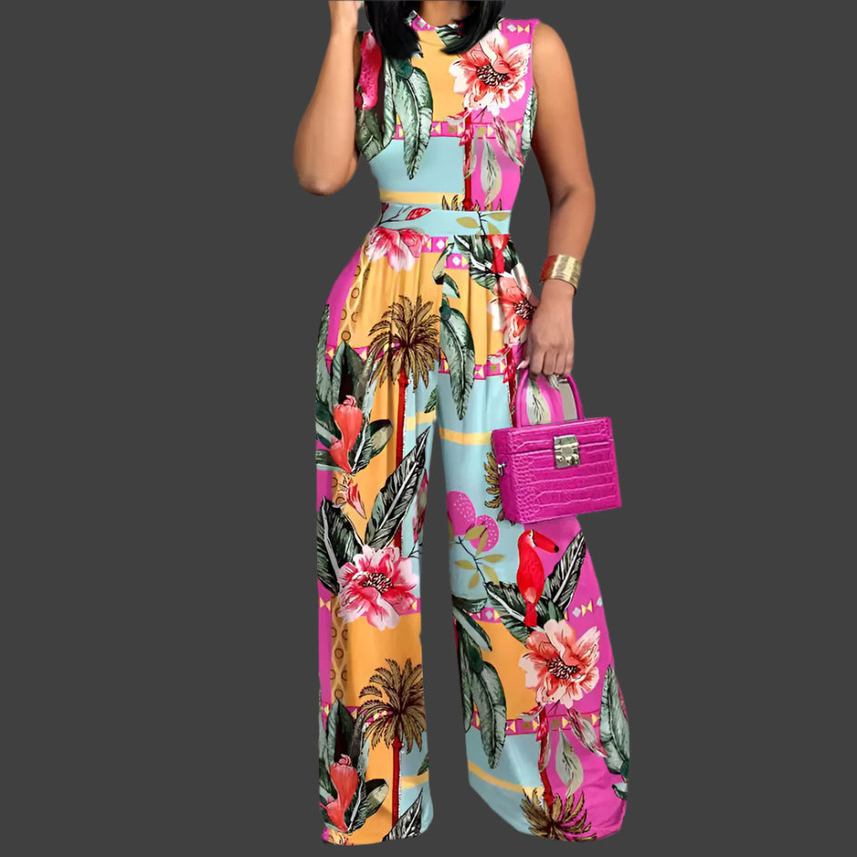 Miranda High Neck Wide Leg Jumpsuit