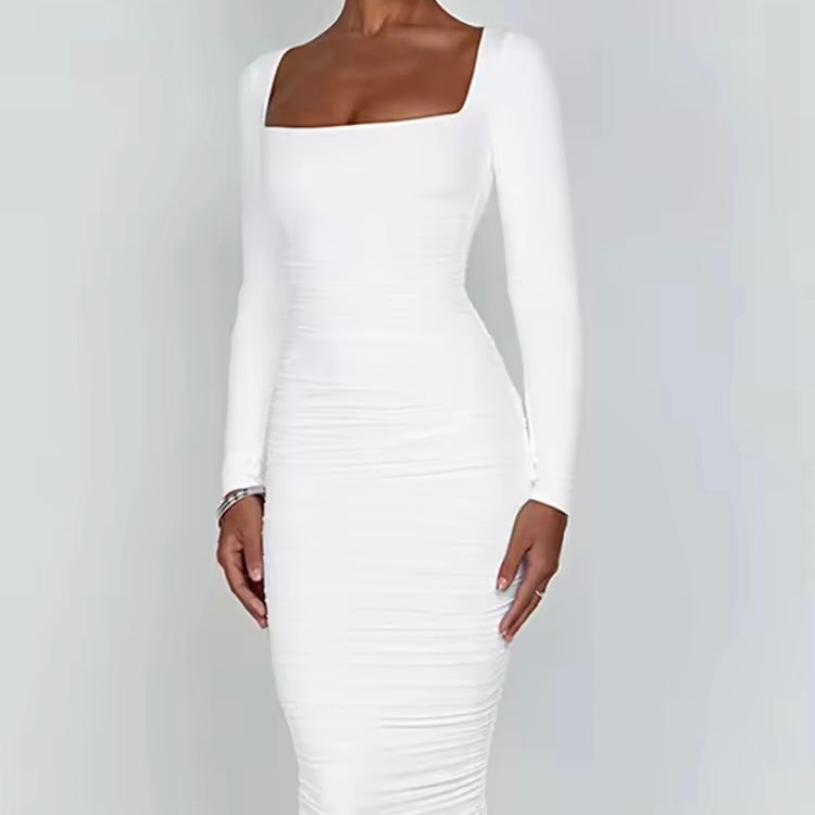 Alora Square Neck Bodycon Midi Dress