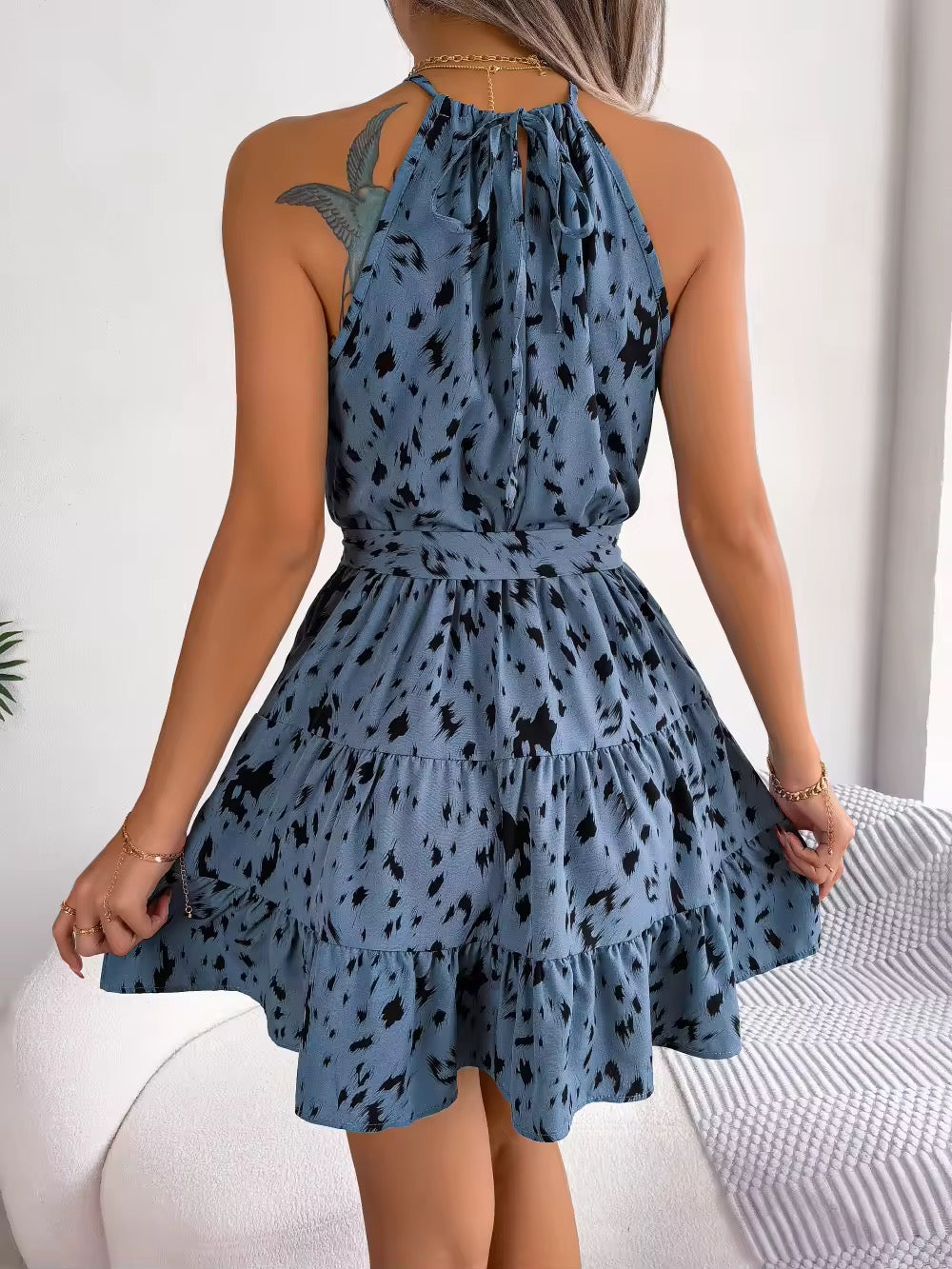 Capri Printed A-Line Mini Dress