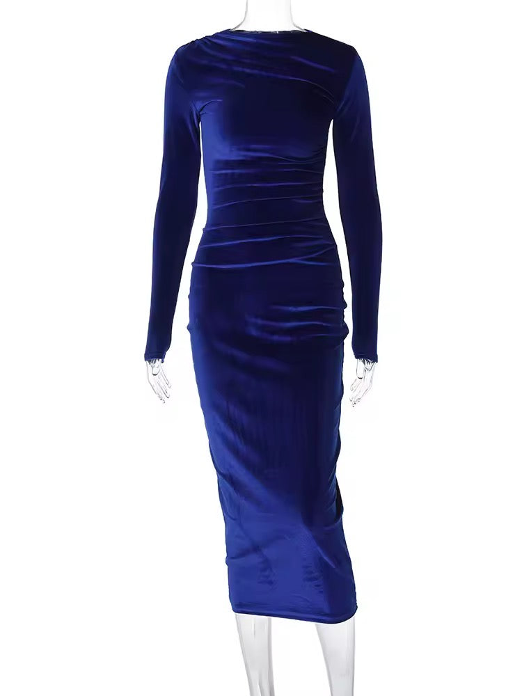 Blakely Velvet Bodycon Midi Dress