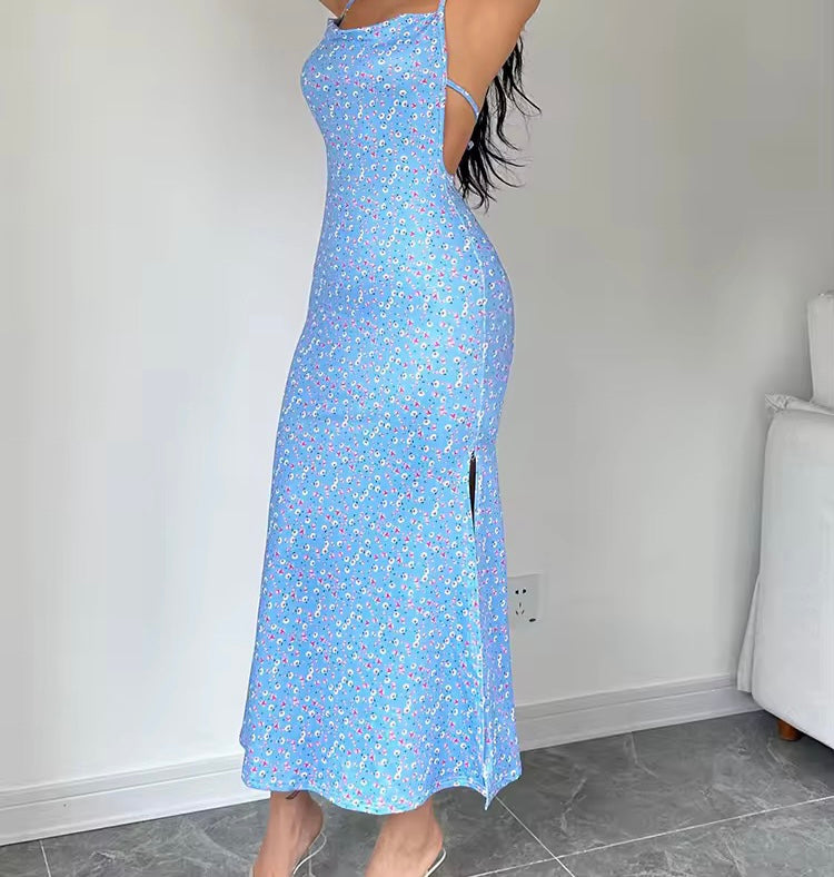 Miranda Floral Print Summer Maxi Bodycon Dress