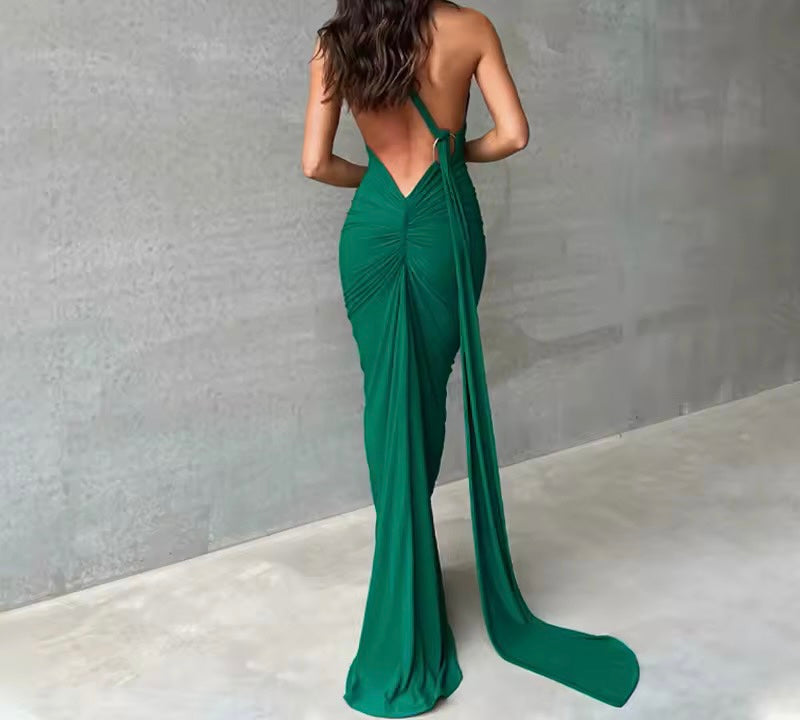 Freya Elegant Maxi Bodycon Backless Dress