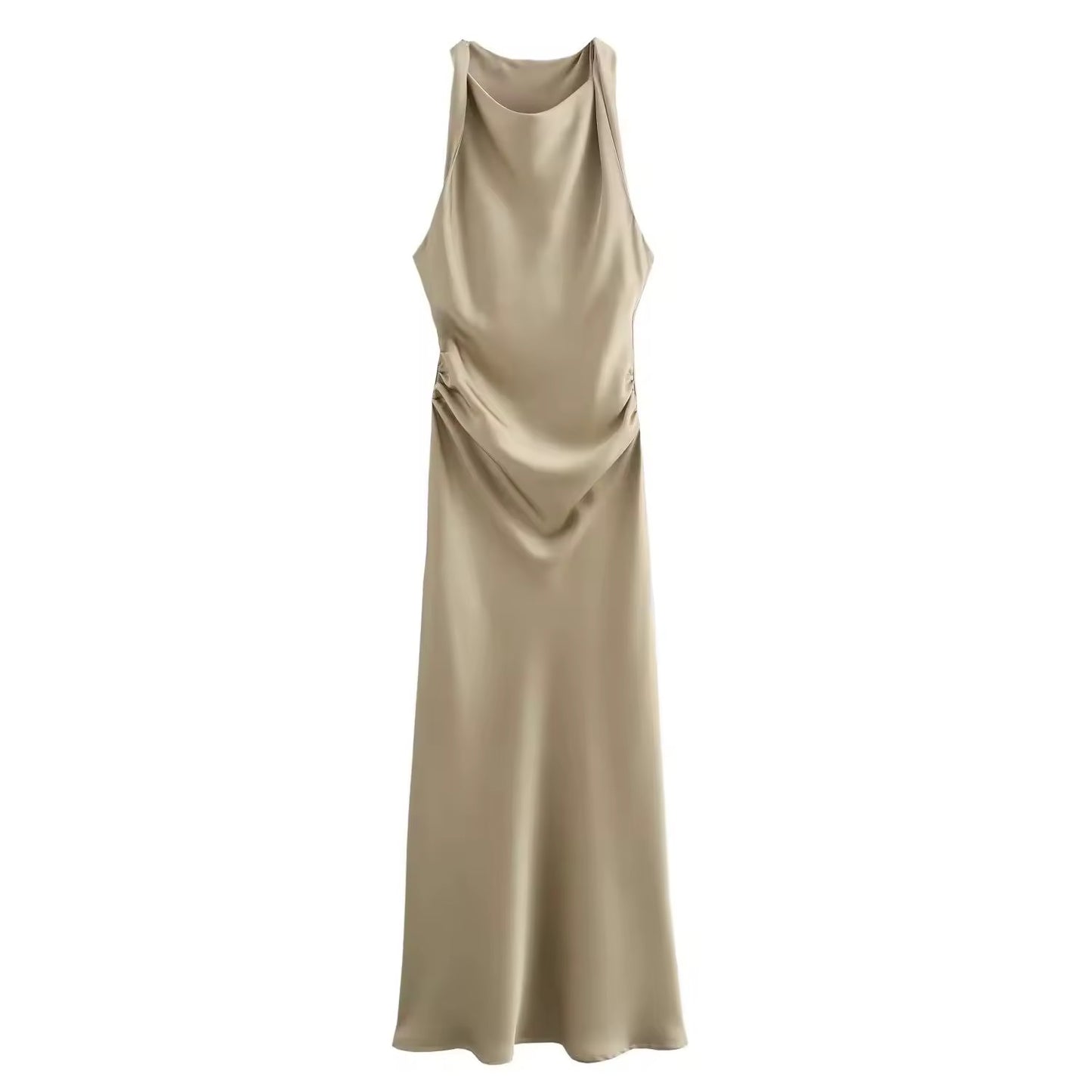 Oakley A Line Satin Midi Dress