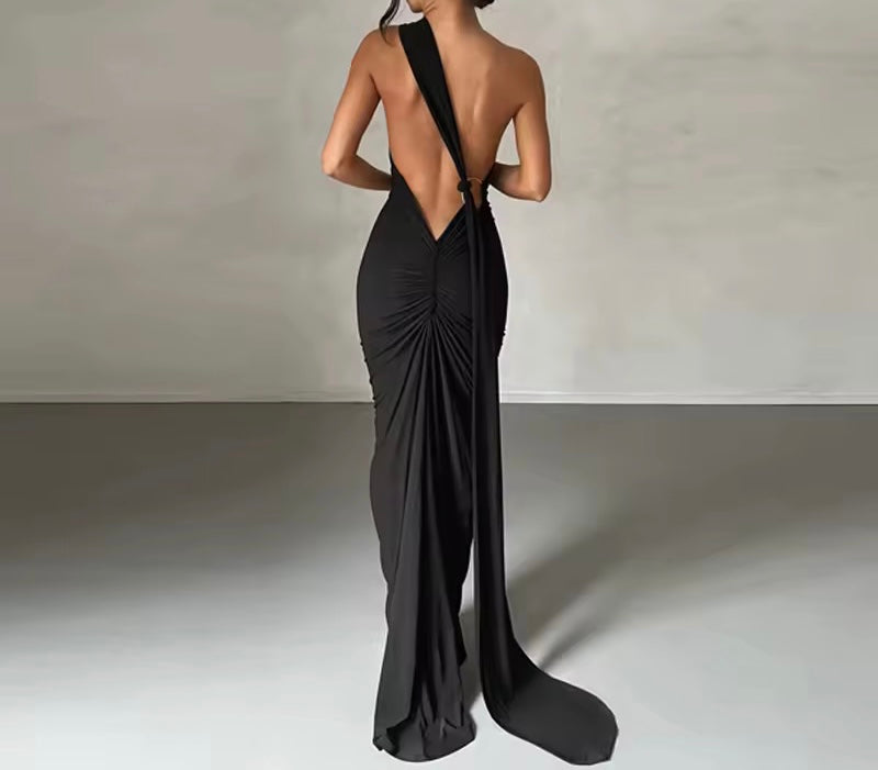 Freya Elegant Maxi Bodycon Backless Dress