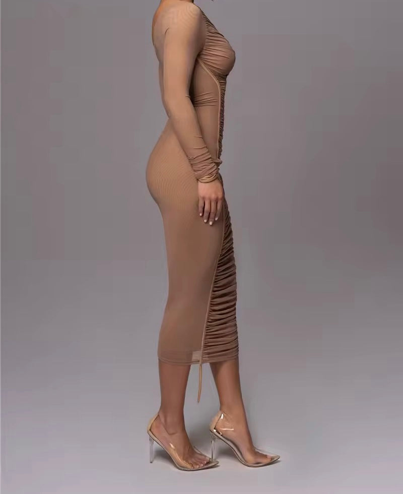 Madison Mesh Bodycon Midi Dress