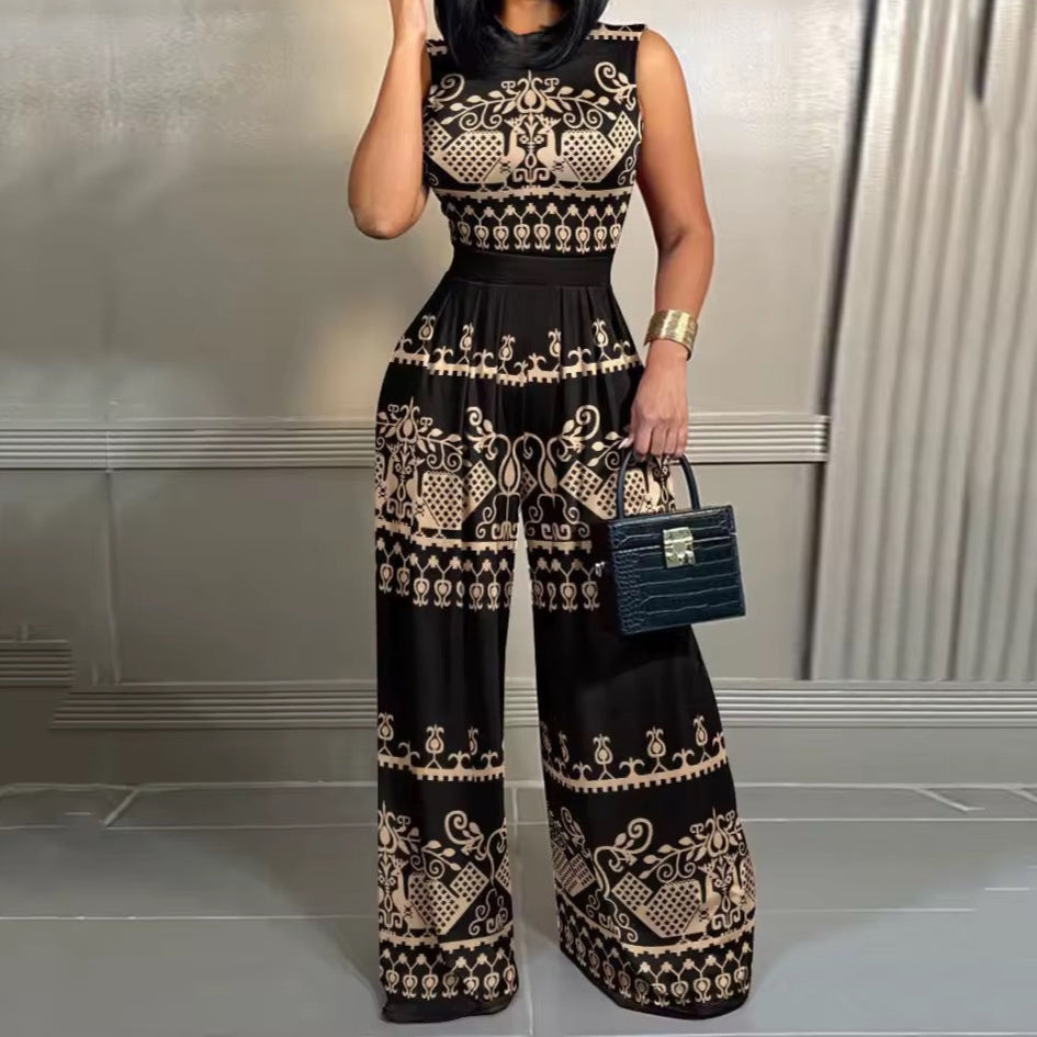 Miranda High Neck Wide Leg Jumpsuit