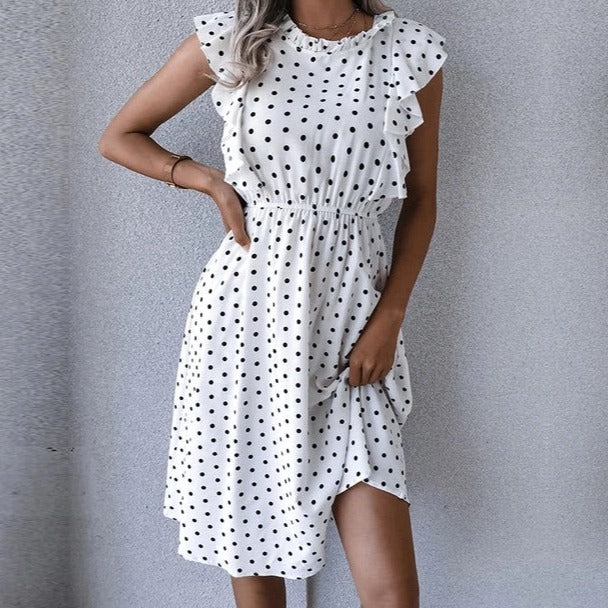 Sofia Elegant Printed A Line Midi Dress