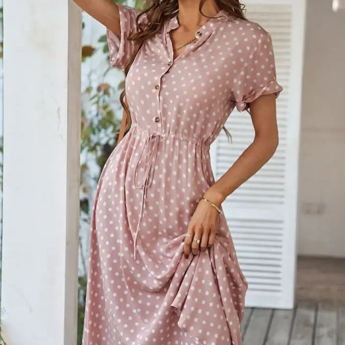 Charlie Chic Summer Shirt Midi Dress