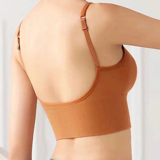 Arabella Stretchy Seamless Padded Sports Bra - House Of Reese