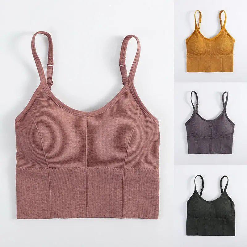 Arabella Stretchy Seamless Padded Sports Bra - House Of Reese