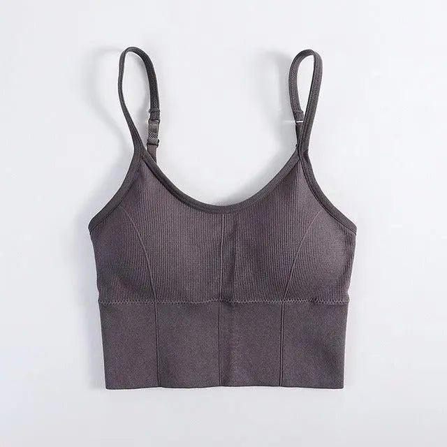 Arabella Stretchy Seamless Padded Sports Bra - House Of Reese