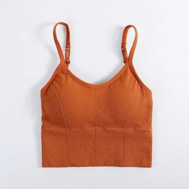 Arabella Stretchy Seamless Padded Sports Bra - House Of Reese