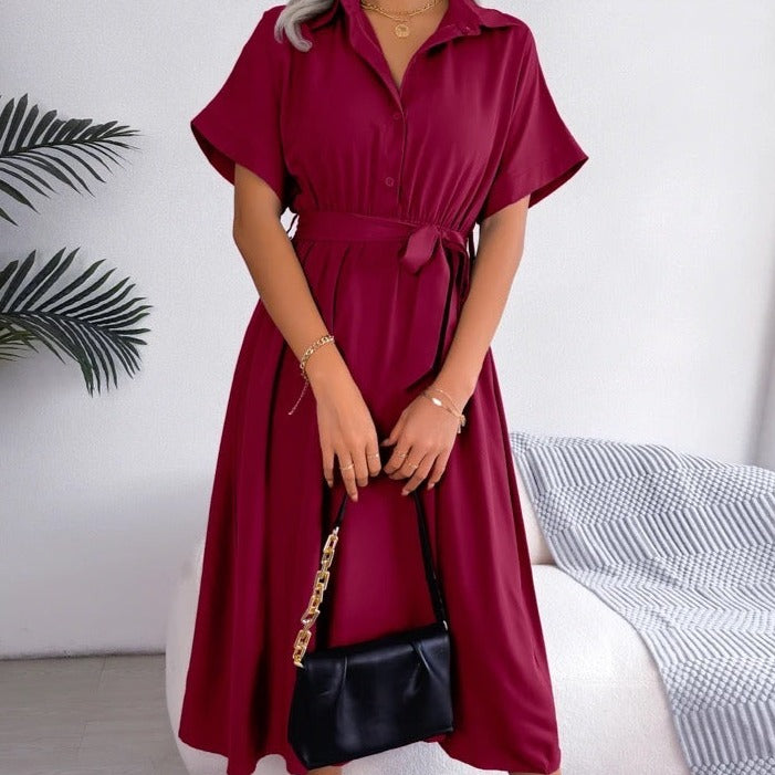 Laura Chic Shirt Summer Dress Midi