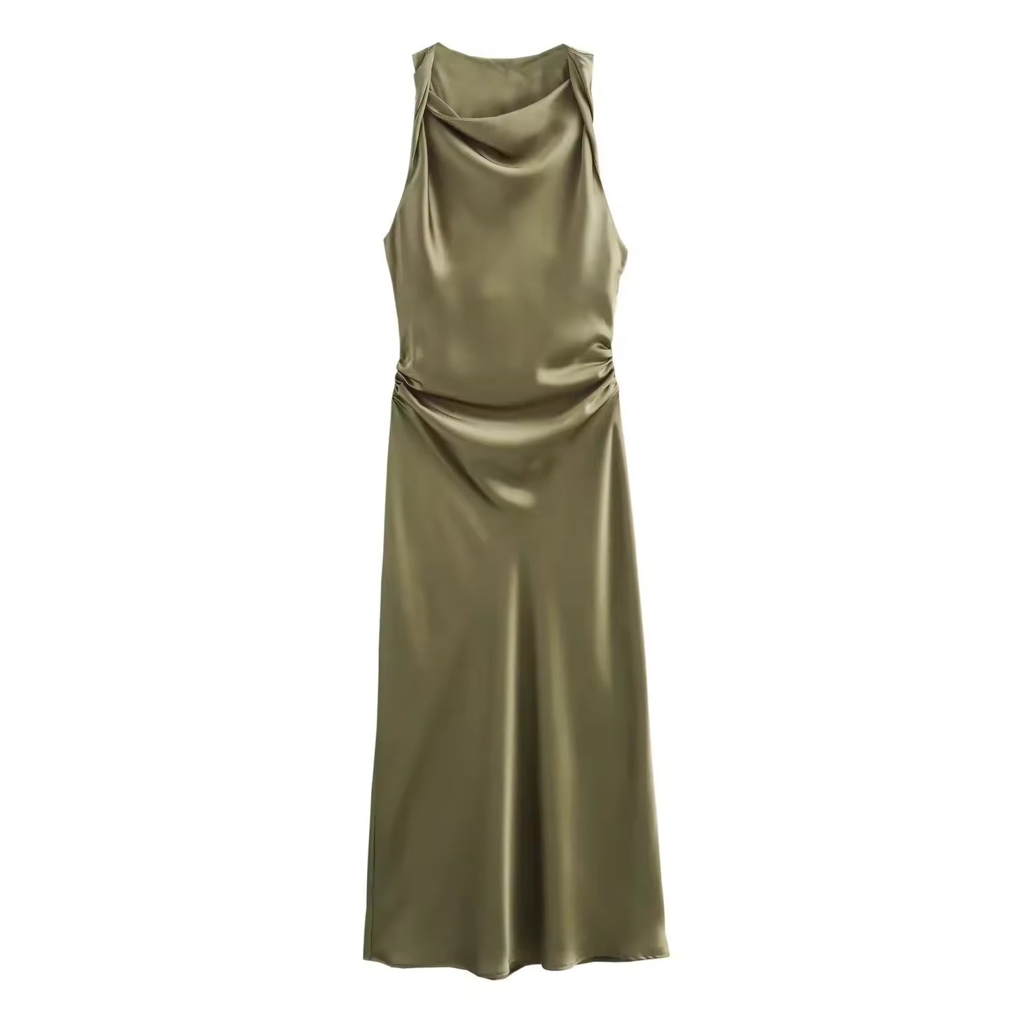 Oakley A Line Satin Midi Dress