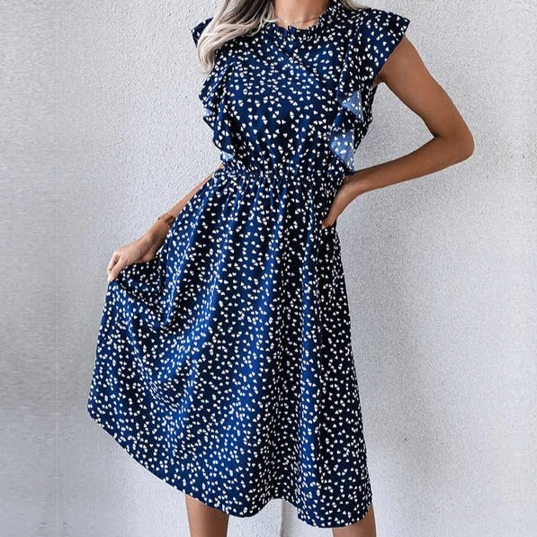 Sofia Elegant Printed A Line Midi Dress