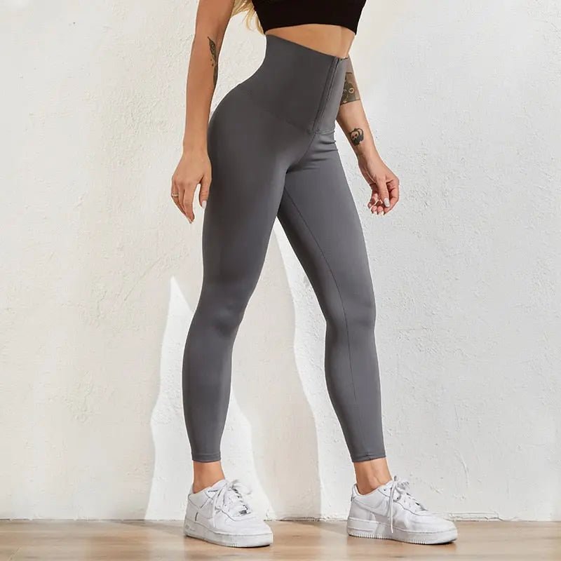 Chloe Workout & Tummy Training Leggings With Hooks - House Of Reese