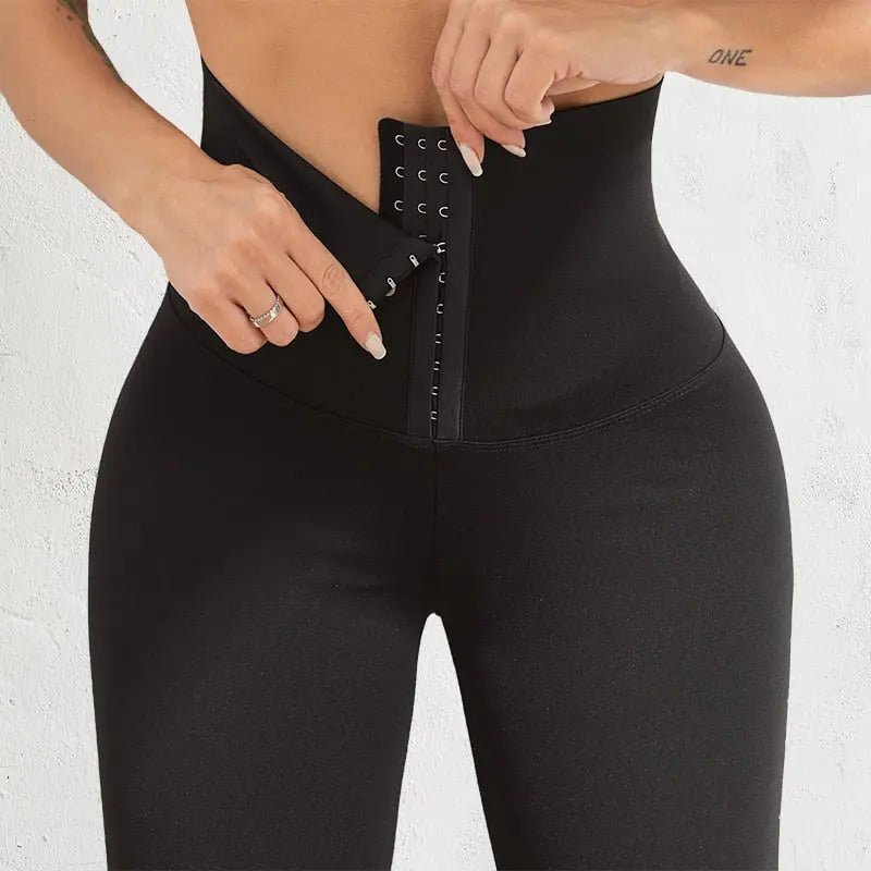 Chloe Workout & Tummy Training Leggings With Hooks - House Of Reese