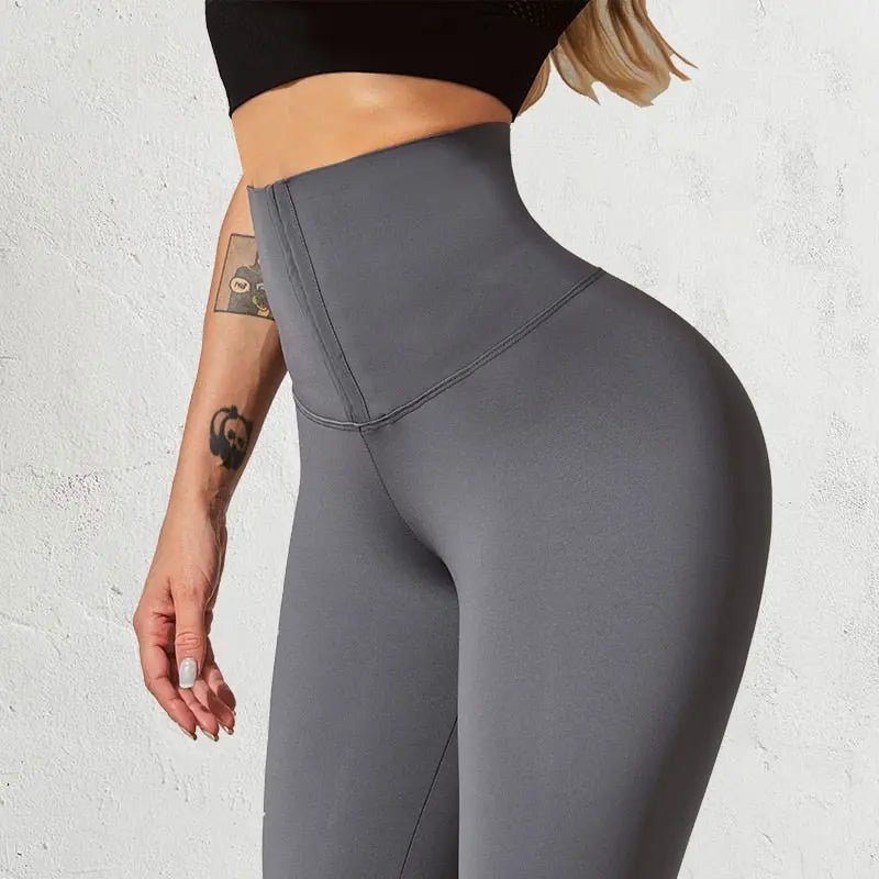 Chloe Workout & Tummy Training Leggings With Hooks - House Of Reese