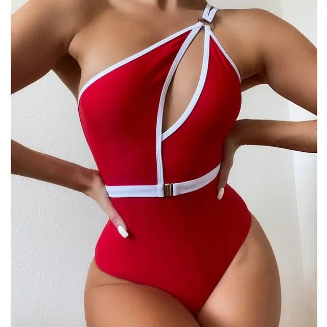 Isobel Sexy One-Shoulder Cut-Out & Strappy Back One-Piece Swimsuit - House Of Reese