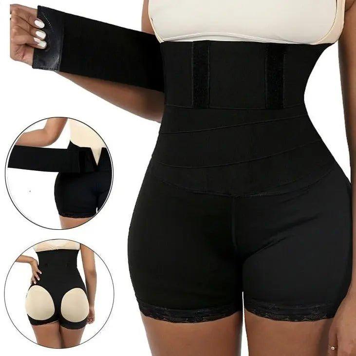 Kelly 2-In-1 Tummy, Bum & Hips Shaping Shorts With Wrap Belt - House Of Reese