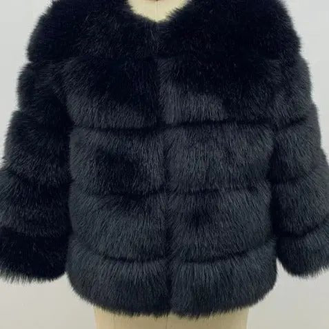 Ria Luxury Faux Fur Coat - House Of Reese