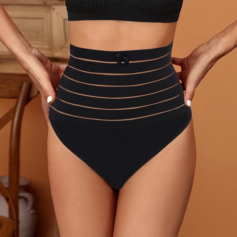 Valeria High Waist Tummy & Waist Shaping Thong Panty - House Of Reese