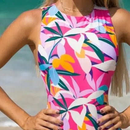 Valerie Elegant Luxe Print One Piece Swimsuit - House Of Reese