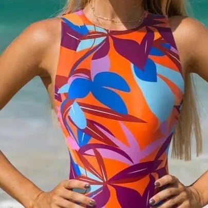 Valerie Elegant Luxe Print One-Piece Swimsuit - House Of Reese